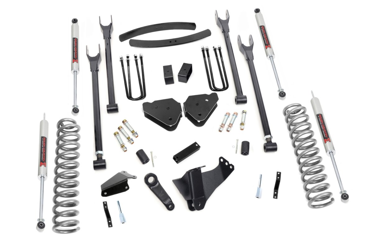Ford F-350 Super Duty Suspension Lift Kit - Rough Country - 6 Inch Lift Kit | Diesel | 4 Link | M1 - '05-'07